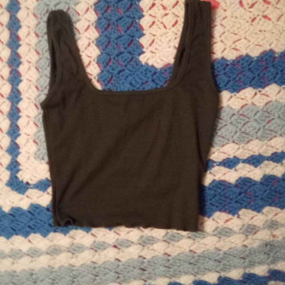 Green Tank Crop Top